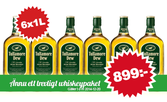 Tullamore Dew-Paket 6 x 1 lit