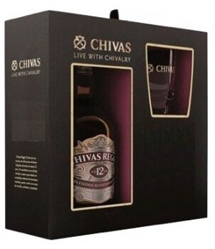 Chivas Regal 12 Years Pack (1 flaska + 2 glas)