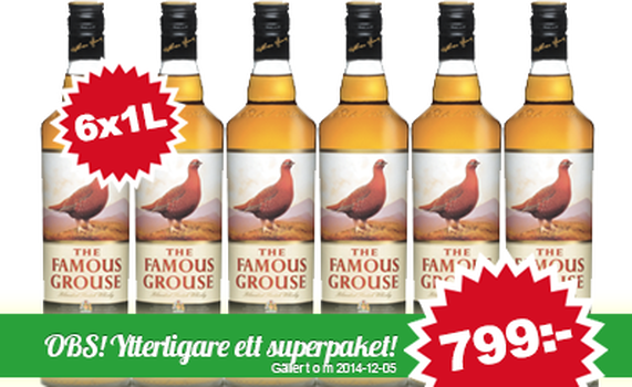 Famous Grouse-Paket 6 x 1 lit